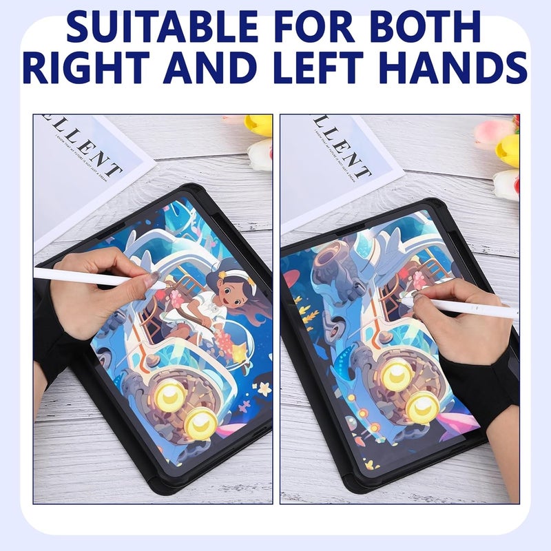 YONHTUTU 12 Pcs Artist Glove for Drawing Tablet, Drawing Glove Right Hand Left Hand for Digital Art Fingers Paper Sketching - Image 5